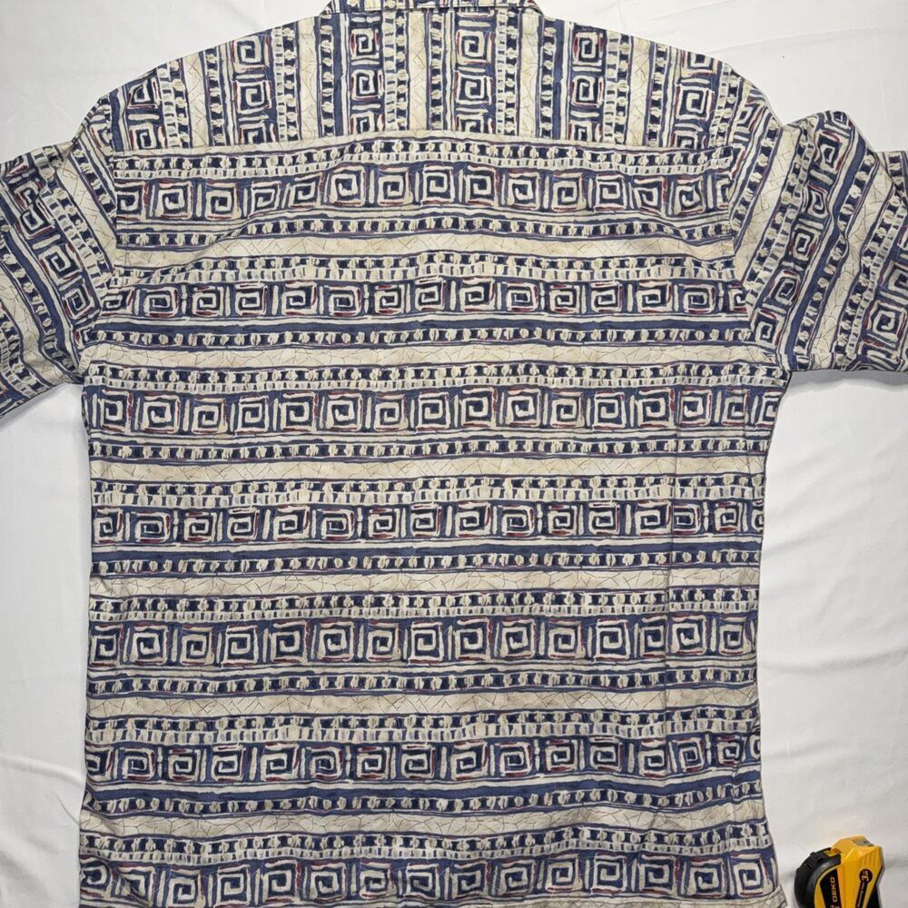 Vintage Burma Bibas Shirt Mens Large XL Multicolor Button Down Short Sleeve 90s - Picture 6 of 6
